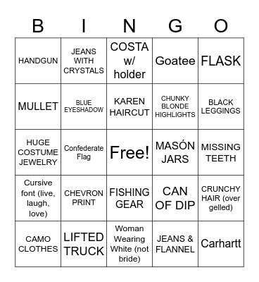 EYESPY WEDDING Bingo Card