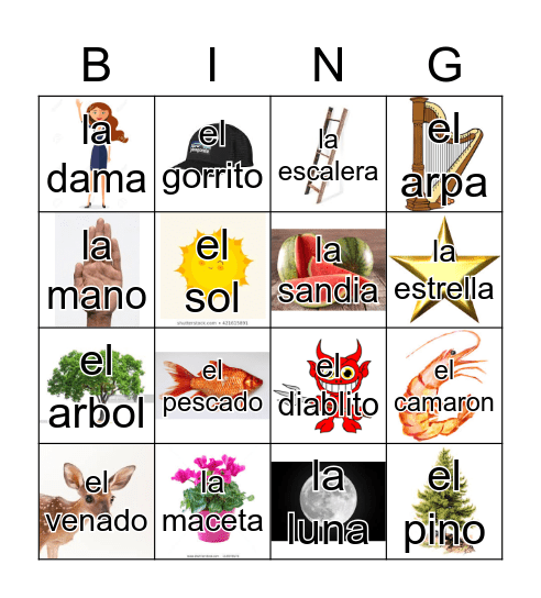 Loteria Mi Pueblito Bingo Card