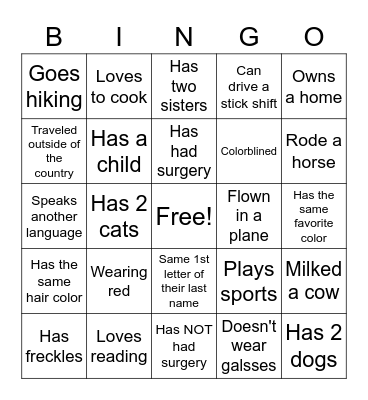 SOMEONE WHO Bingo Card