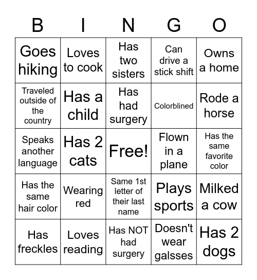 SOMEONE WHO Bingo Card