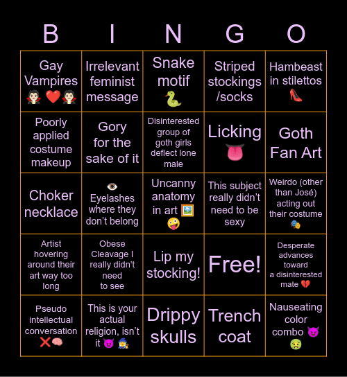 Nightmare Kennedy 2022 Bingo Card