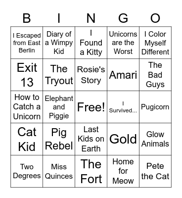 Book Fair Bingo! Bingo Card