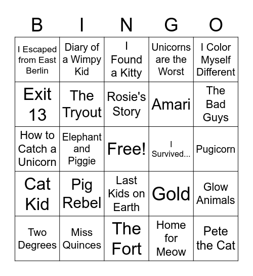 Book Fair Bingo! Bingo Card