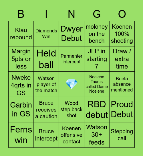 Constellation Cup game 2 Bingo Card