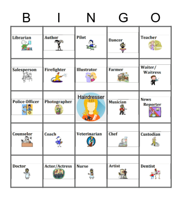 CAREER BINGO - What is my future Job? Bingo Card