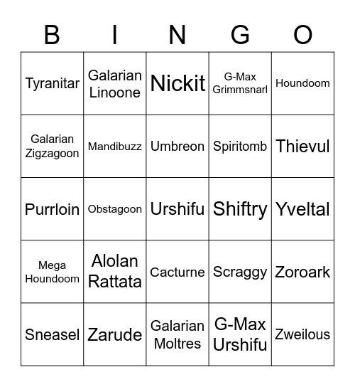 MarioMart Round 1 (Dark Types) Bingo Card