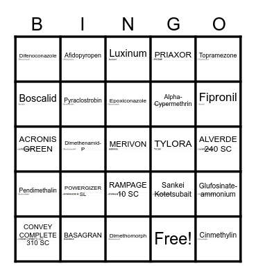 SCM conference Bingo Card