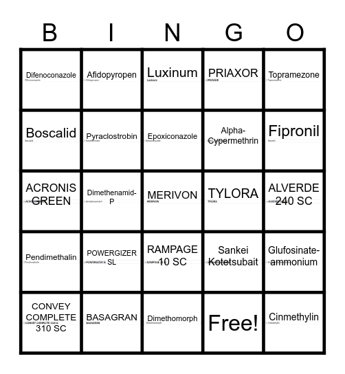 SCM conference Bingo Card