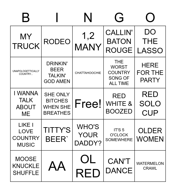 country-hits-bingo-card