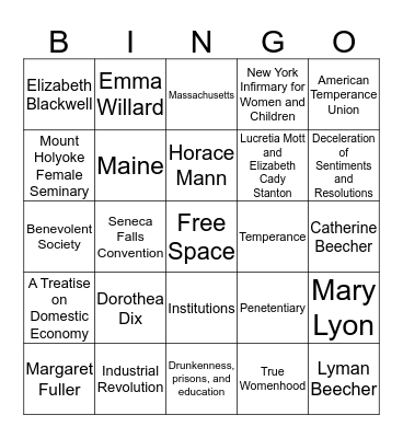 Chapter 6 Section 3 Bingo Card