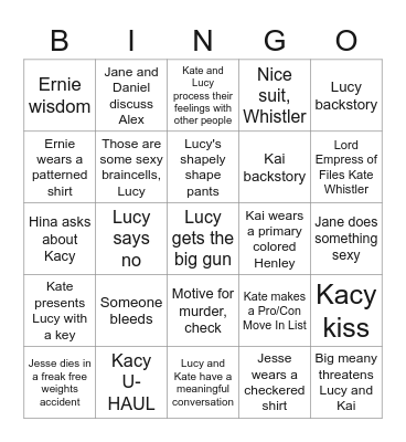 NCIS Hawai'i | 2x05 Sudden Death Bingo Card