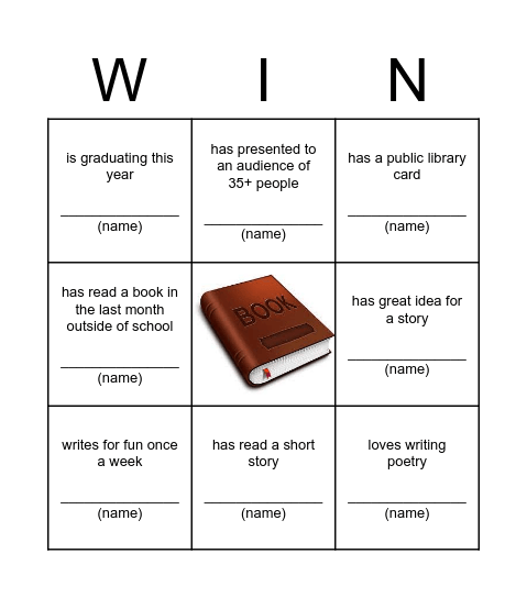 Find someone who... Bingo Card