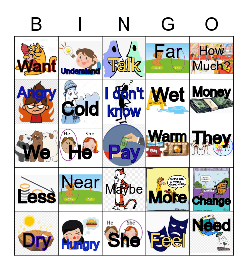 Vocabulary Review Bingo! :) Bingo Card