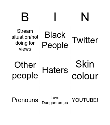 Dinco Bingo Card