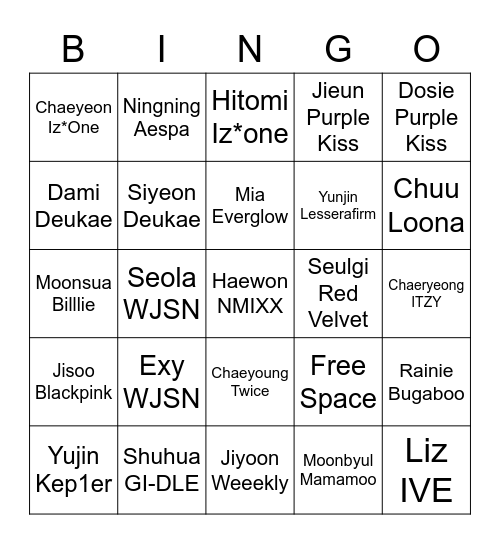 Bias Bingo Card