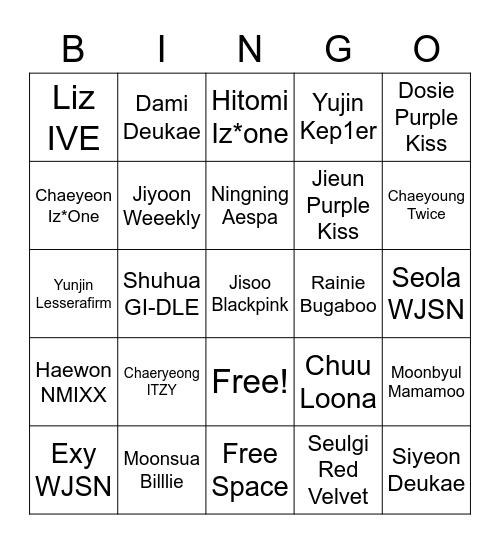 Bias Bingo Card