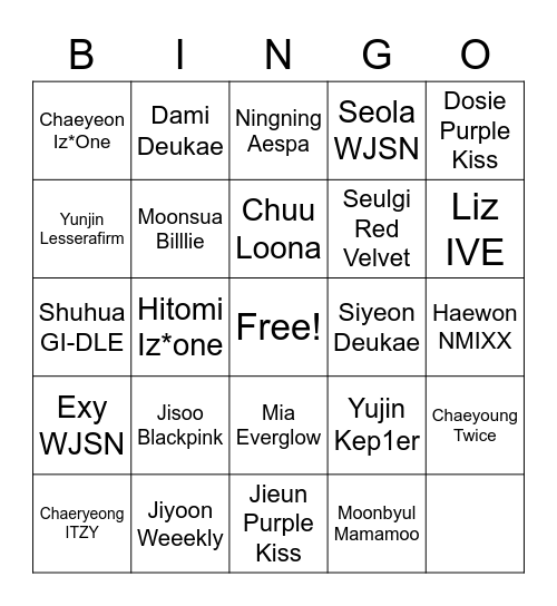 Bias Bingo Card