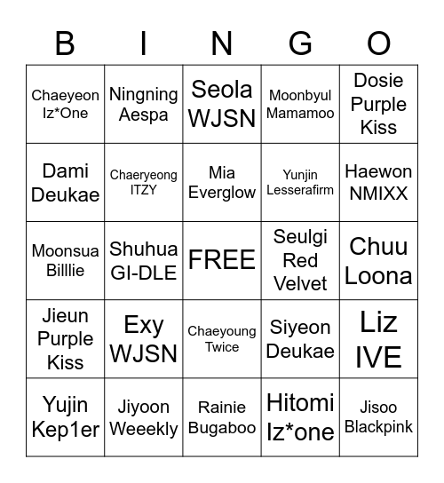 Bias Bingo Card