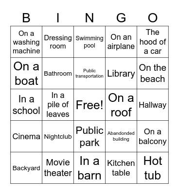 - Bingo Card