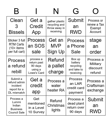 Customer Service Appreciation Bingo Card