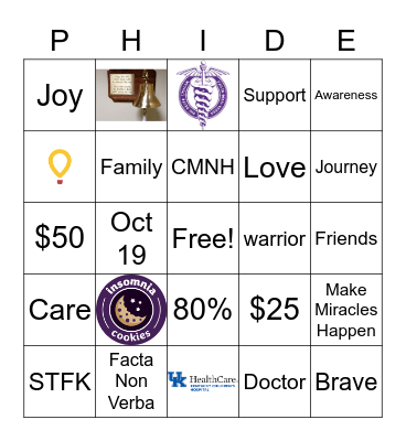 Make Miracles Happen Bingo Card