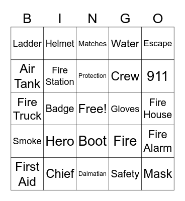 Fire Bingo Card