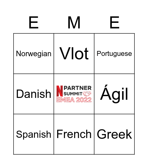 The NIMBLE Bingo Card