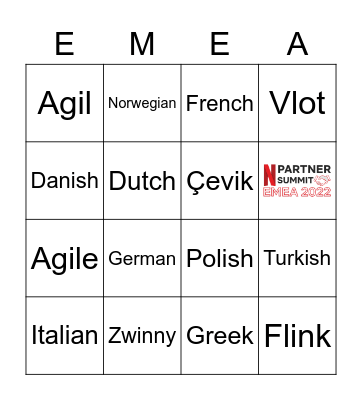 The NIMBLE Bingo Card