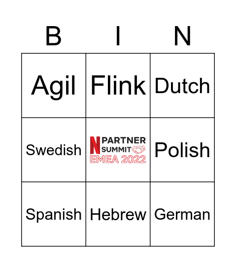 The NIMBLE Bingo Card