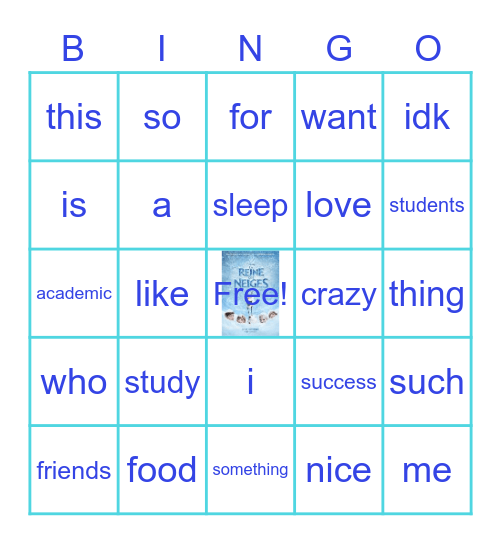 Academic success Bingo Card