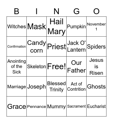 HALLOWEEN!! Bingo Card