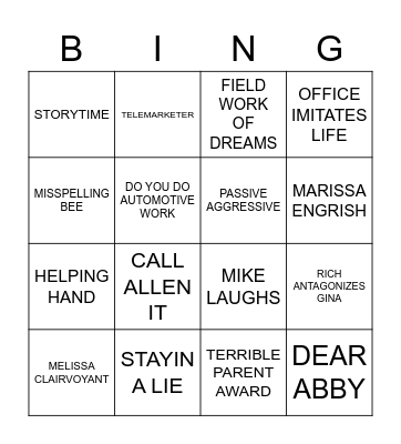 DMS BINGO Card