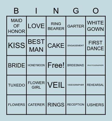 BRIDAL BINGO Card