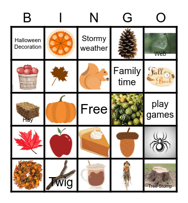 Fall Bingo Card