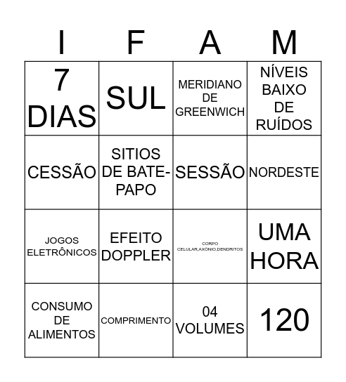 BINGO DO CONHECIMENTO Bingo Card