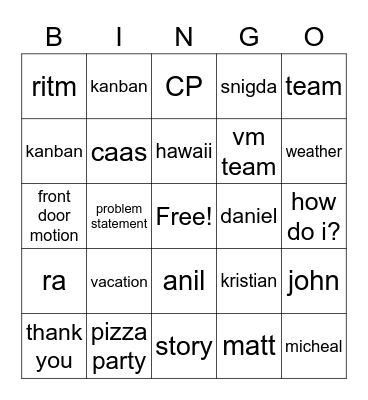 BINGO FUN Bingo Card