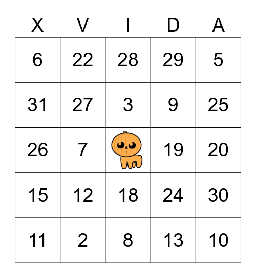 Team Novida's Super Scary Bingo Exstravaganza Bingo Card