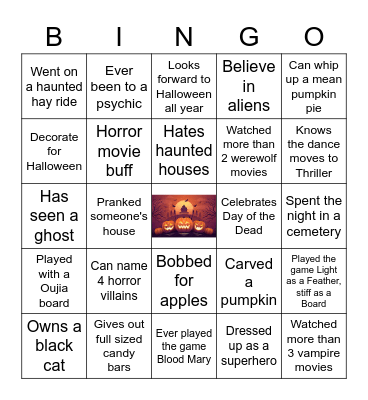 Halloween Bingo Card