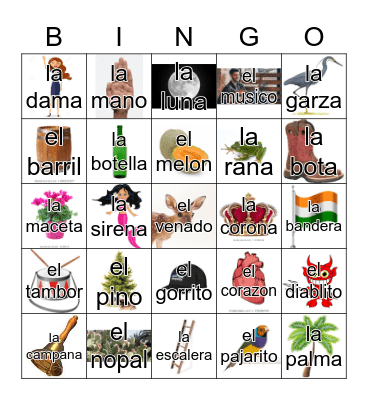 Loteria Mi Pueblito Bingo Card