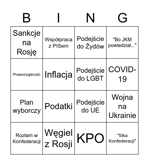 Wywiady z Mentzenem Bingo Card