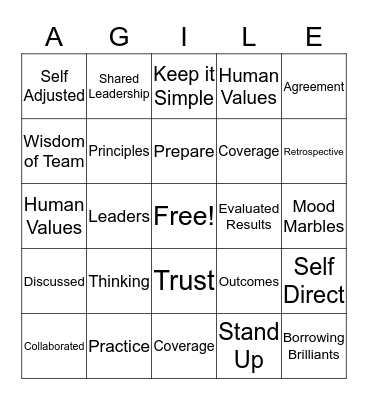 IBM Agile Bingo Card