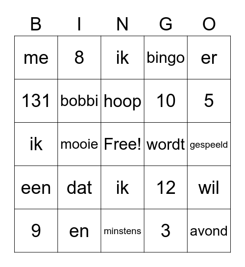 Time stables swingo Bingo Card