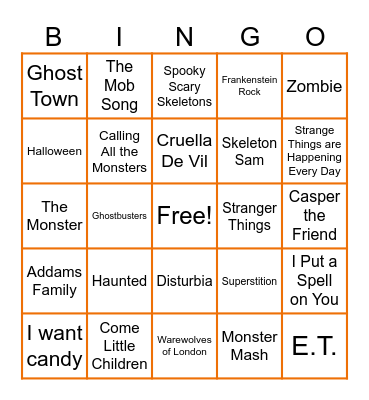 Build Your Nest Mixer Halloween Bingo Card