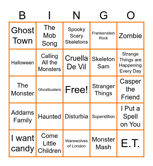 Build Your Nest Mixer Halloween Bingo Card