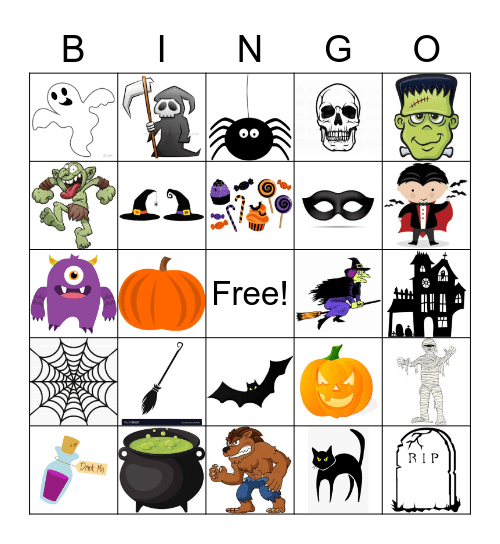 L'Halloween Bingo Card