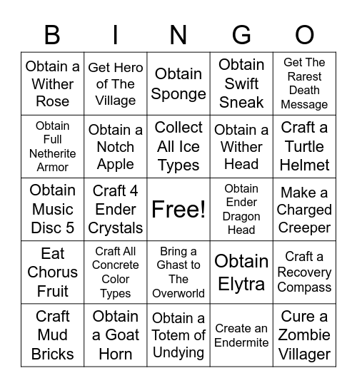 MC New Bingo Plus Bingo Card