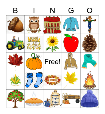 Fall Bingo Card