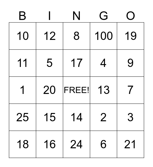 FUN FRIDAY FRENZY Bingo Card