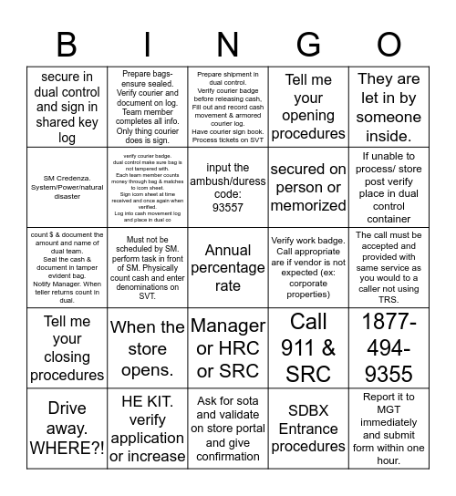 SOCR BINGO Card