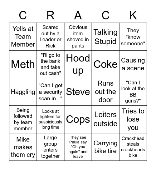 Popcorn Bingo Card